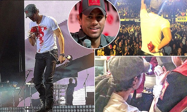 Enrique Iglesias Jarinya Teriris Drone Saat Konser di Meksiko